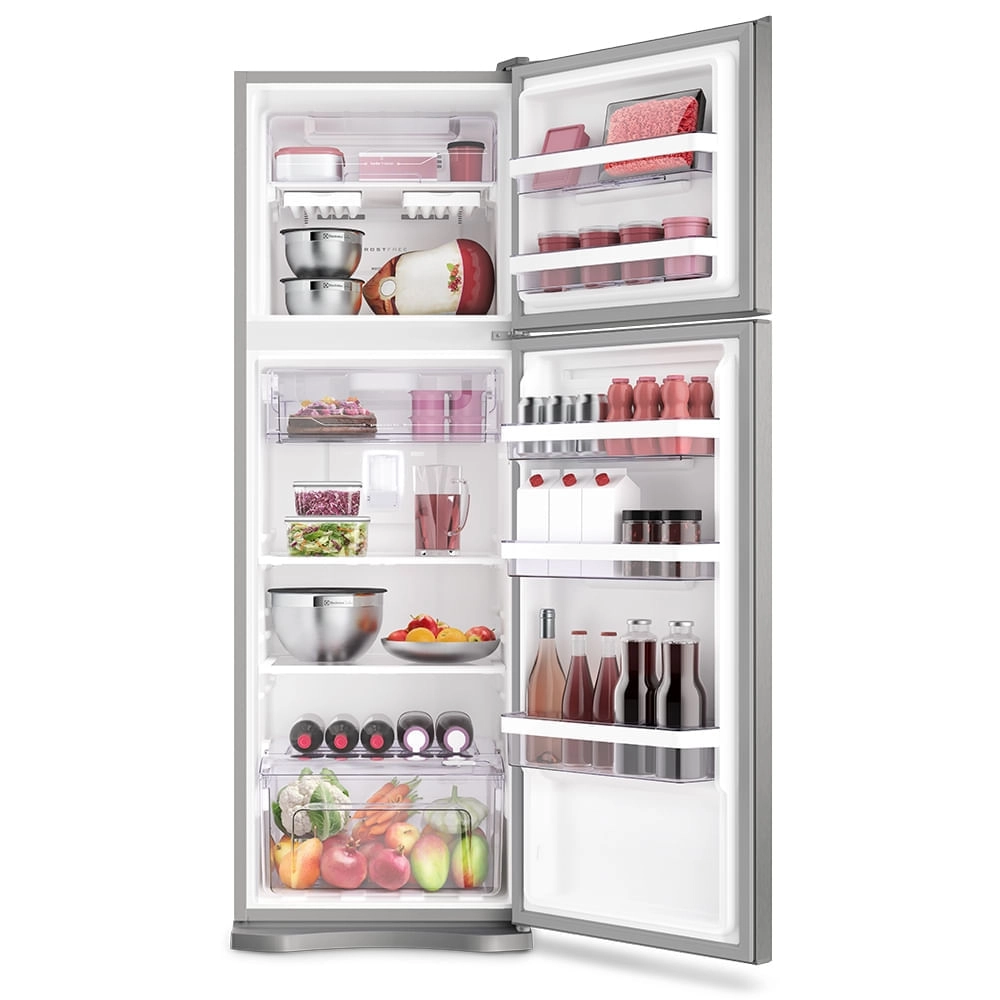 Geladeira/Refrigerador Top Freezer cor Inox 382L Electrolux (TF42S) 220V