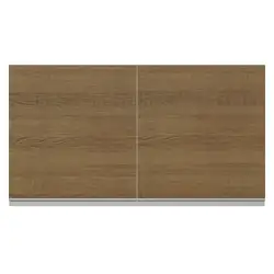 Armário Aéreo Madesa Acordes 100% MDF 120 cm 2 Portas Branco/Rustic Cor:Branco/Rustic