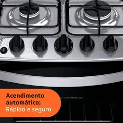 Fogão Brastemp 4 Bocas Branco com Duas Prateleiras com Alturas Ajustáveis   - BFO4NBB Bivolt