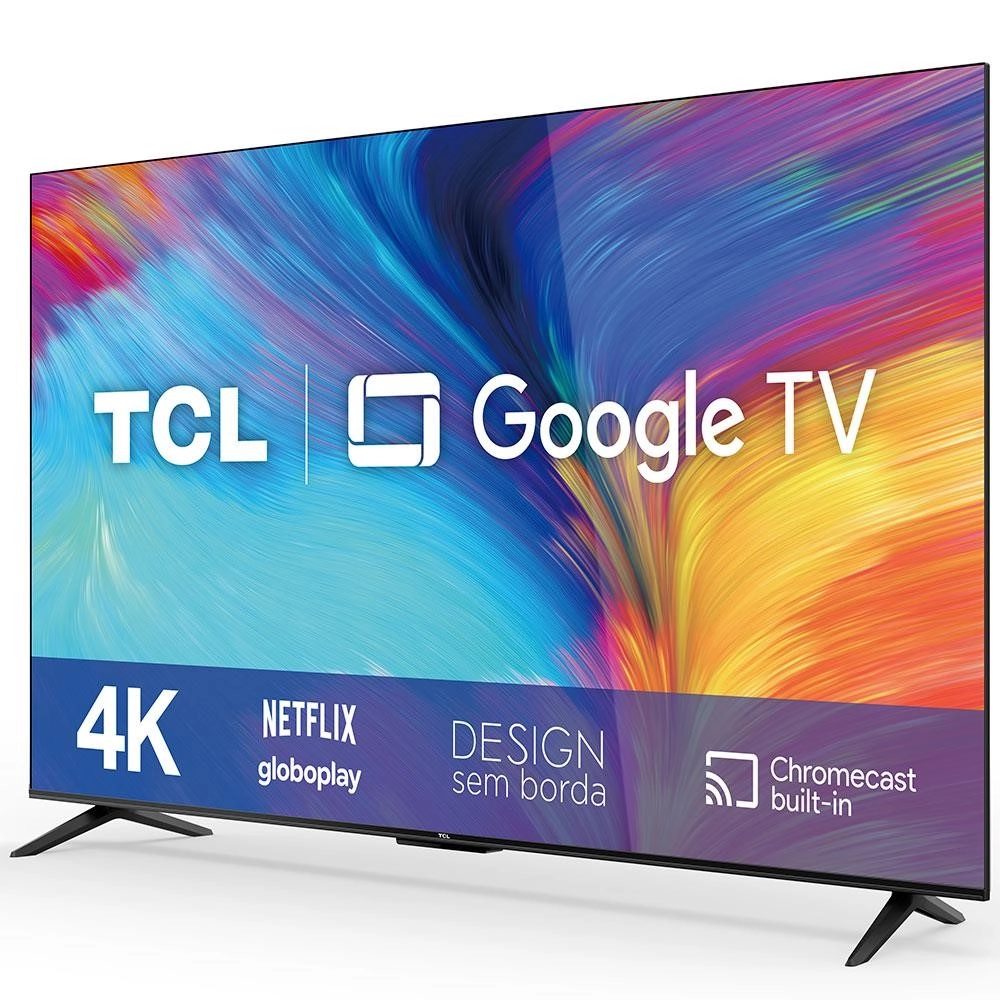 TV LED Smart 55" TCL P635 Google TV Ultra HD 4K HDR Android 3HDMI 1USB Preto Bivolt