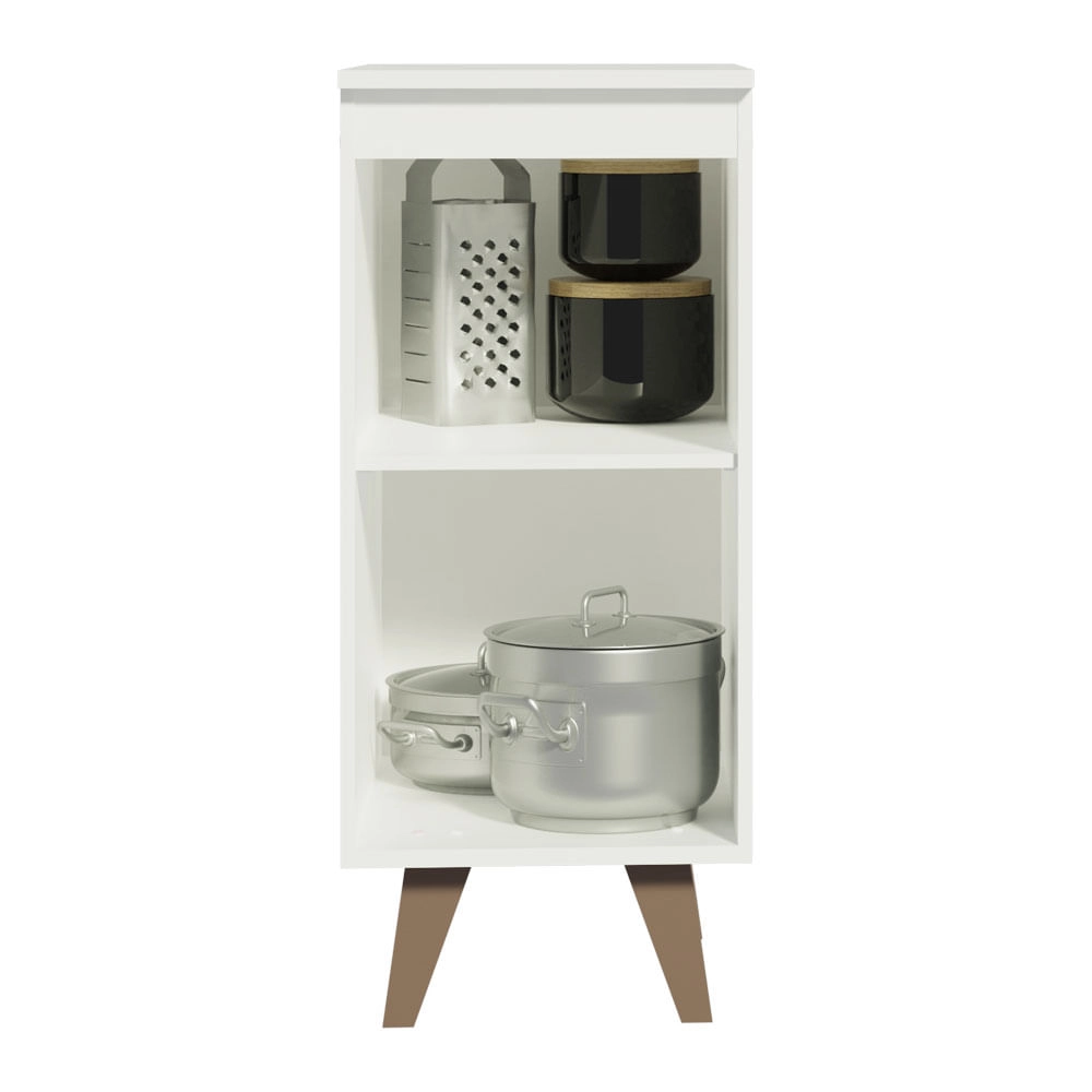 Balcão Madesa Reims 35 cm 1 Porta Branco Cor:Branco