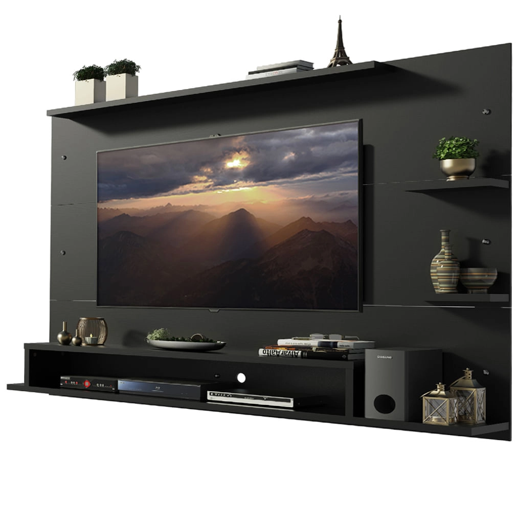 Painel para TV até 60 Polegadas Madesa Alfa Preto Cor:Preto