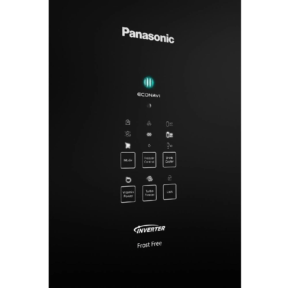 Geladeira Panasonic Frost Free 425L A+++ Black Glass - NR-BB53GV3B 220v