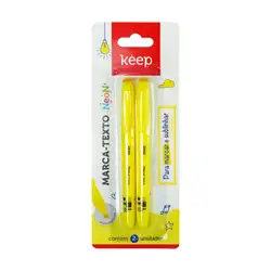 Marca Texto Amarelo Blister 2 Unidades Keep - MR068X [Reembalado] MR068X