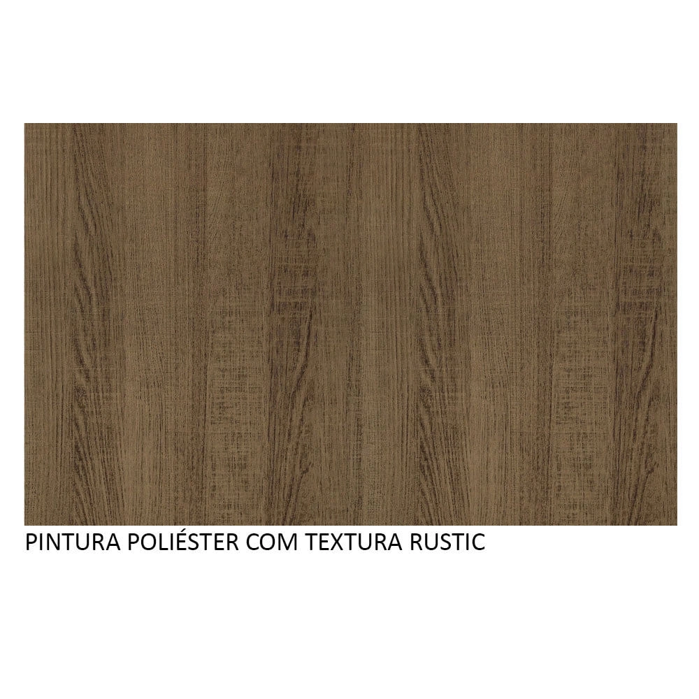 Painel para TV até 65 Polegadas Madesa Alfa com Prateleiras e Nichos Rustic Cor:Rustic