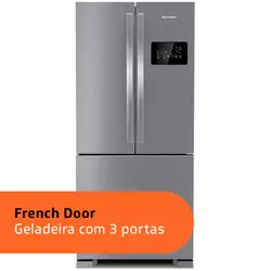 Geladeira Brastemp Frost Free French Door A+++ 554 litros cor Inox - BRO85AK 220V