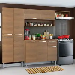 Cozinha Compacta Madesa Emilly Top com Armário e Balcão Rustic Cor:Rustic