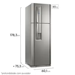 Geladeira Frost Free Electrolux Top Freezer 382L com Dispenser de Água (TW42S) 220V