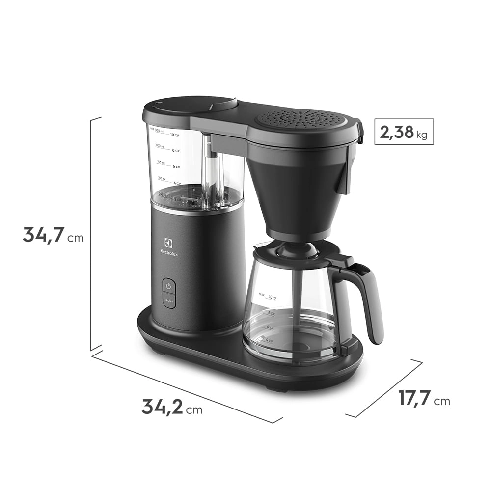 Cafeteira Elétrica Electrolux automática preta Expert com Tecnologia PerfectSense (CMP70) 220V