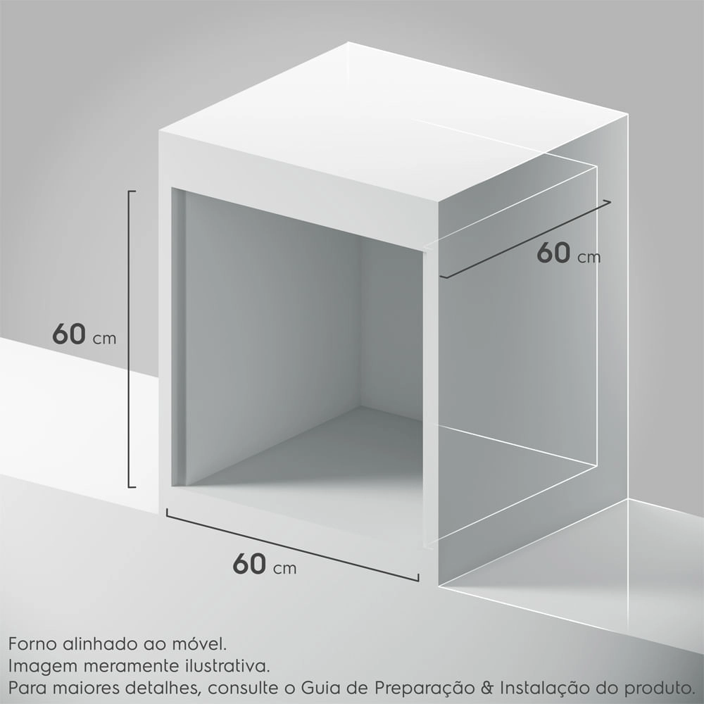 Forno de Embutir a Gás Electrolux 80L Experience com FoodSensor (OE8GF) 220V