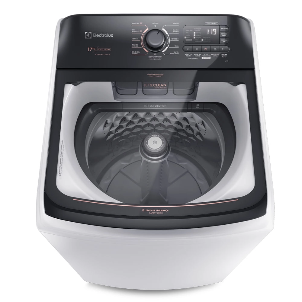 Máquina de Lavar 17kg Electrolux Perfect Care Com Vapor e Jatos Poderosos (LEV17) 220V