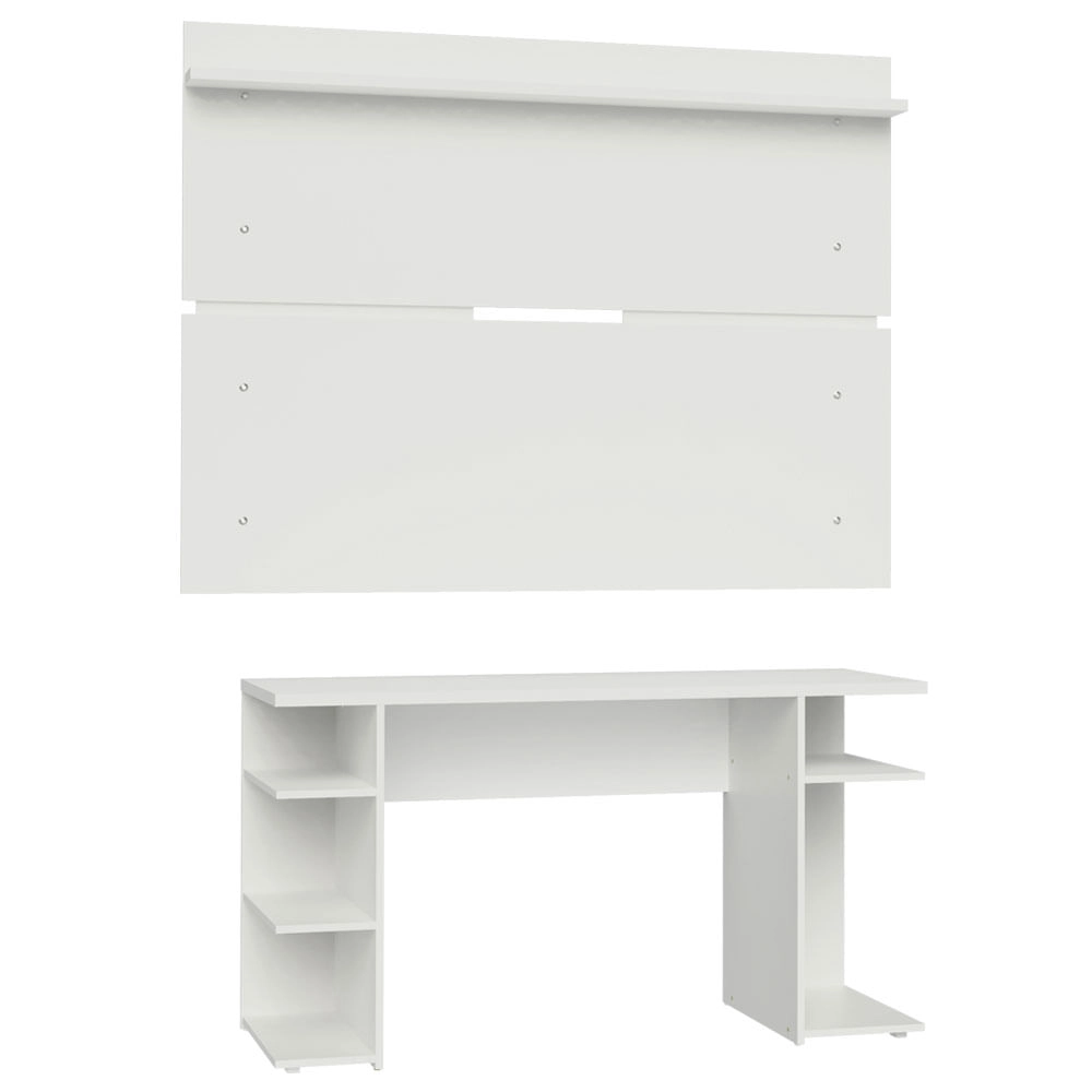 Mesa para Computador Gamer e Painel TV Madesa Branco Cor:Branco