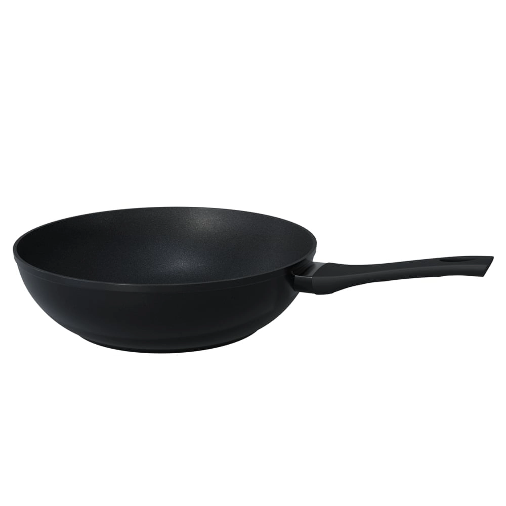 Panela Wok Ouro Preto 30cm Alumínio 4 Camadas, Revestimento Antiaderente Goldflon e Cabo Soft touch UpHome by Jomafe - UD286X [Reembalado] UD286X