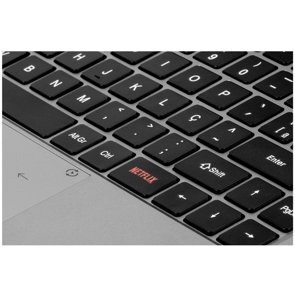 Notebook Ultra, com Linux, Processador Intel Core i3, 4GB 120GB SSD, Tela 14,1 Pol. HD + Tecla Netflix Prata - UB441 UB441