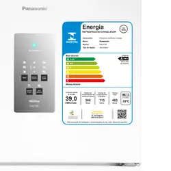 Geladeira Panasonic  Frost Free 483L A+++ Branco - NR-BT55PV2W 220v