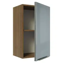 Armário Aéreo Madesa Lux 40 cm 1 Porta Rustic Cor:Rustic