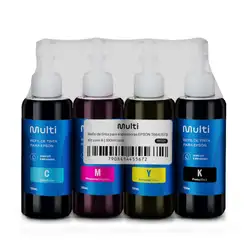 Kit Refil de Tinta c/ 4 Cores p/ Impressoras Epson T664 100ml Multi - RF031 RF031