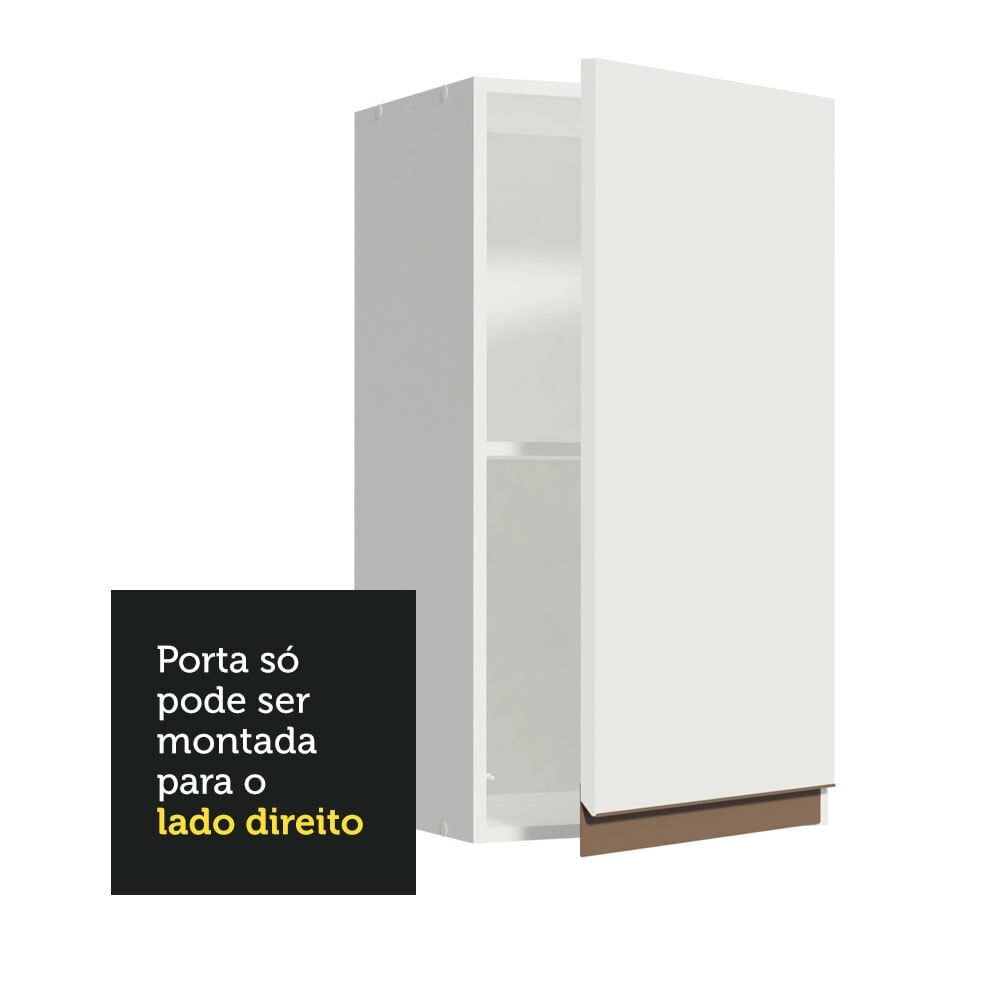 Armário Aéreo Madesa Reims 35 cm 1 Porta Branco Cor:Branco