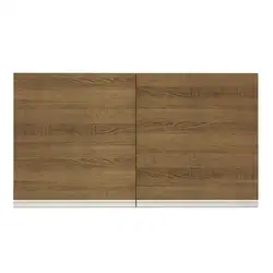 Armário Aéreo Madesa Glamy 120 cm 2 Portas Rustic Cor:Rustic