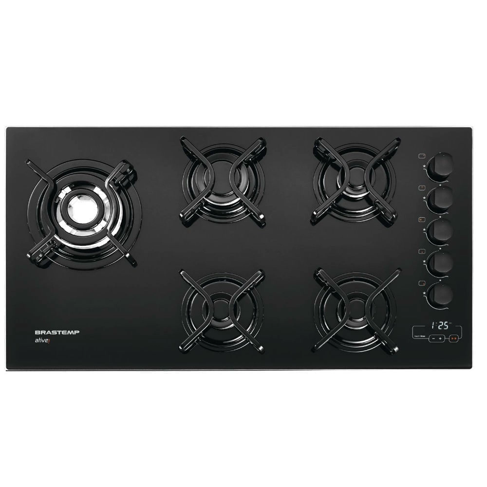 Cooktop 5 bocas Brastemp com quadrichama e timer touch - BDT85AE BIVOLT