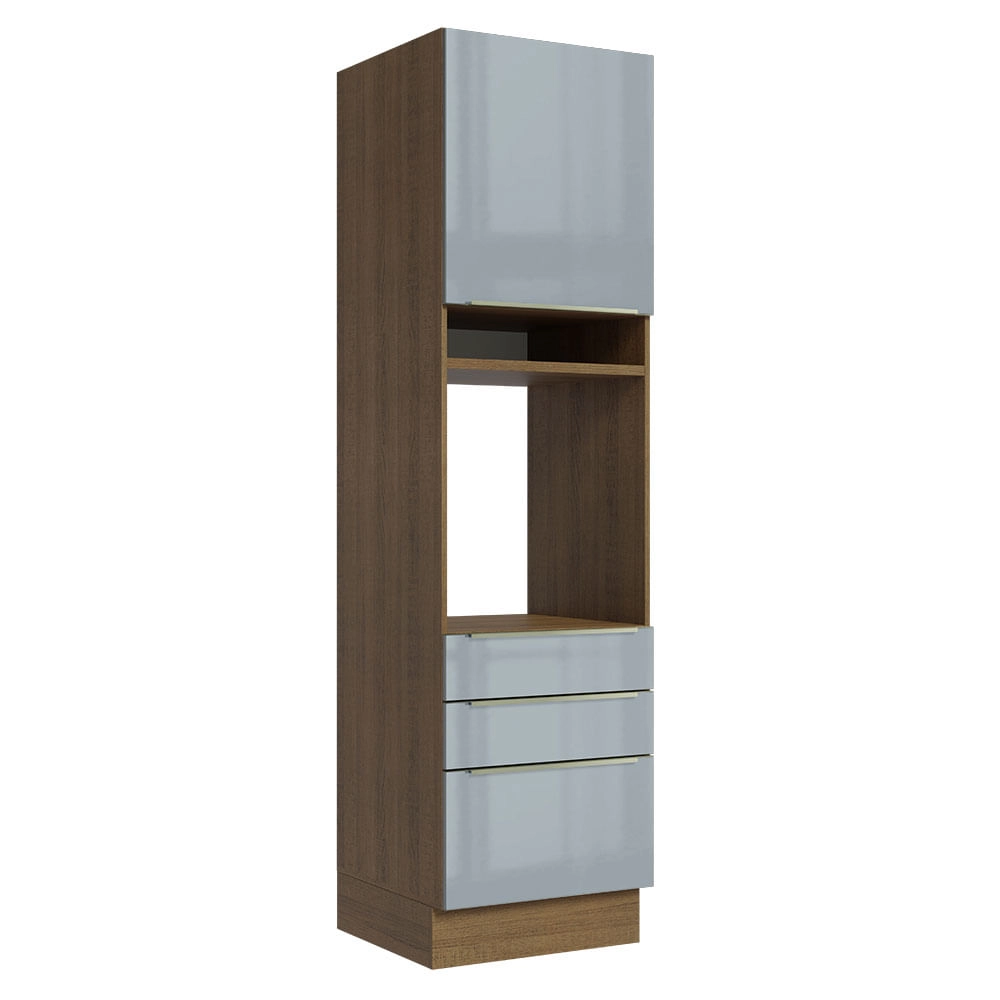 Torre Quente Madesa Lux 60 cm 1 Porta 3 Gavetas Rustic Cor:Rustic