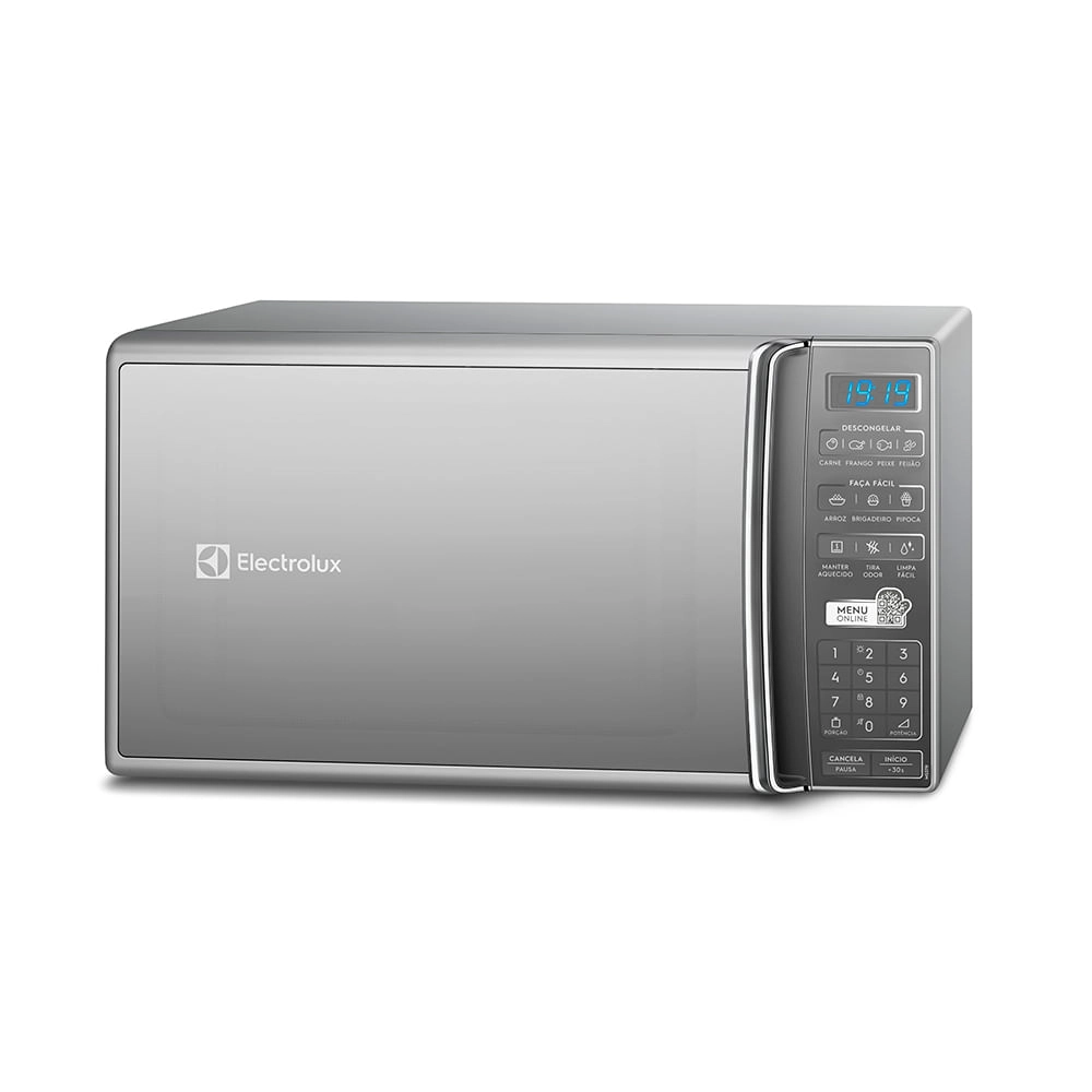 Micro-ondas de Bancada Electrolux Prata 27L com 55 receitas pré-programadas no Menu Online (MS37R) 220V