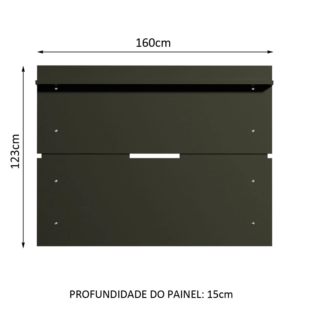 Painel para TV até 65 Polegadas Madesa Preto Cor:Preto