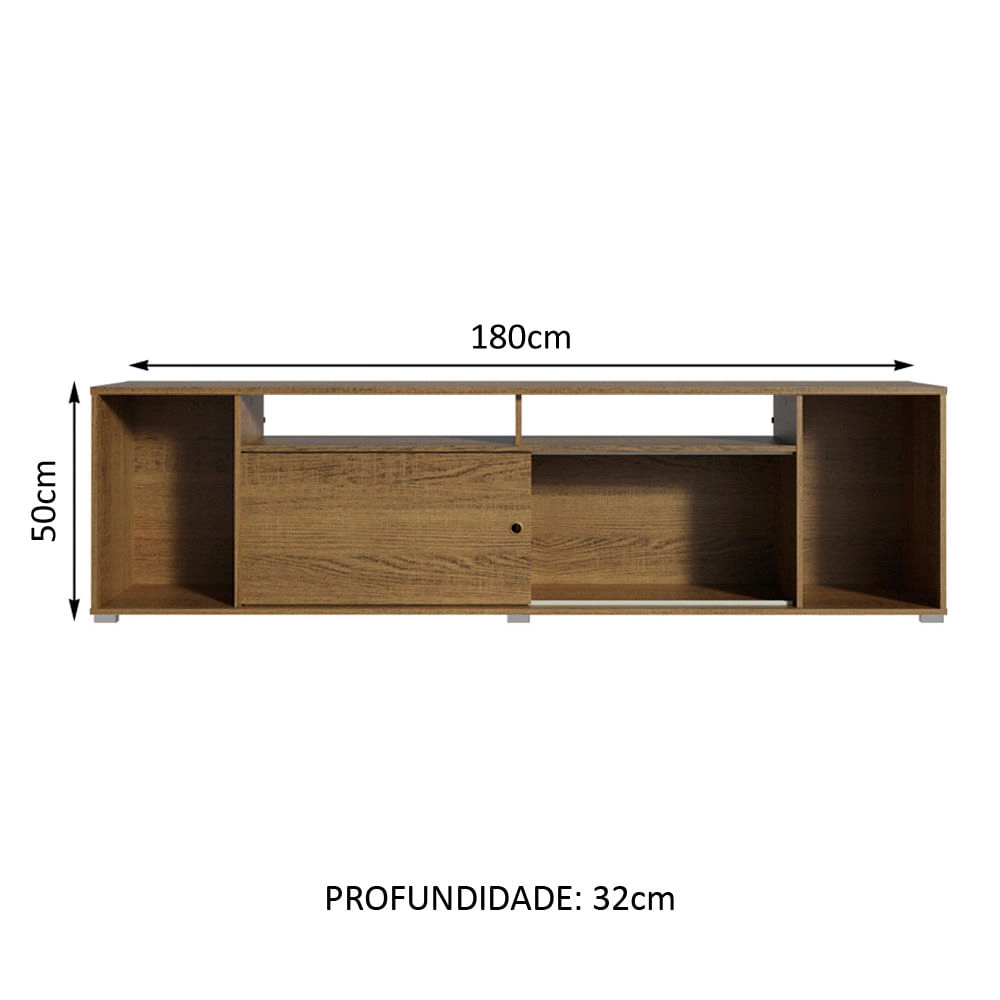 Rack para TV até 65 Polegadas Madesa Cancun Rustic Cor:Rustic