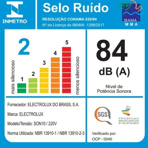 Aspirador de Pó com Saco 1400W Sonic Electrolux Compacto com Enrolador de Cabo Automático (SON10) 220V