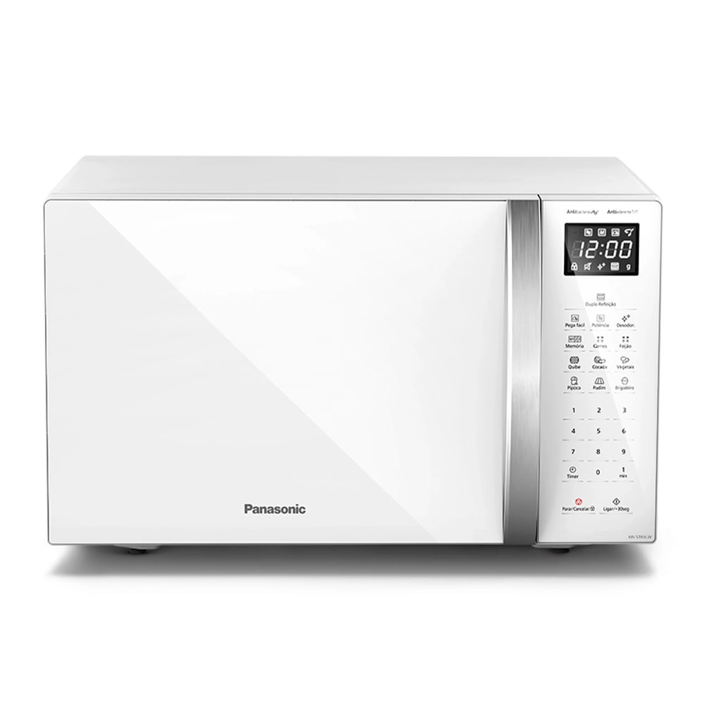 Microondas Panasonic Dupla Refeição 34L Branco - ST65LWRU 220v