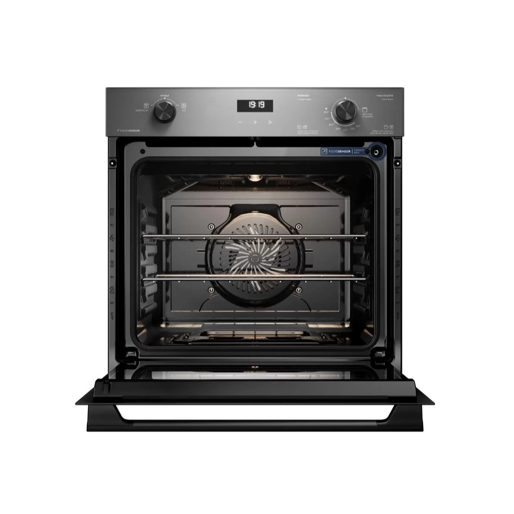 Forno de Embutir Electrolux a Gás OE8GF Experience com FoodSensor 80L Cinza 220V