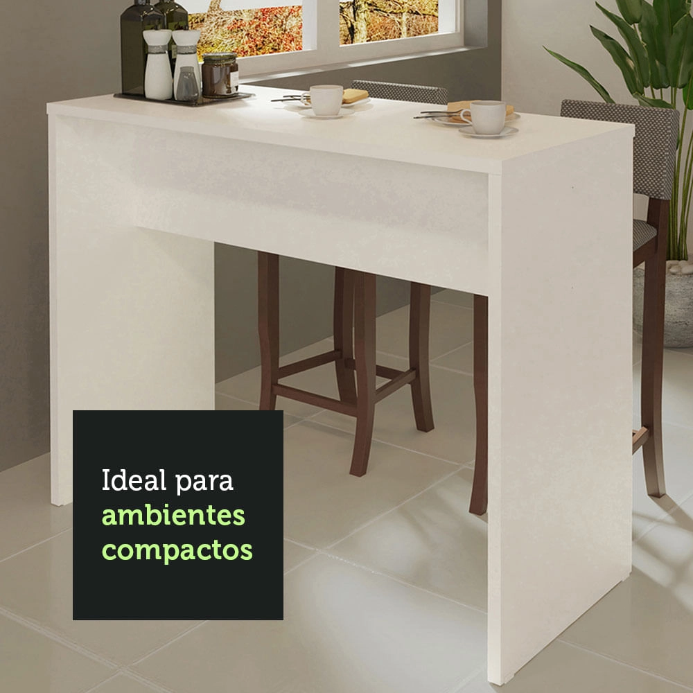 Bancada para Cozinha Madesa 115 cm Branco Cor:Branco