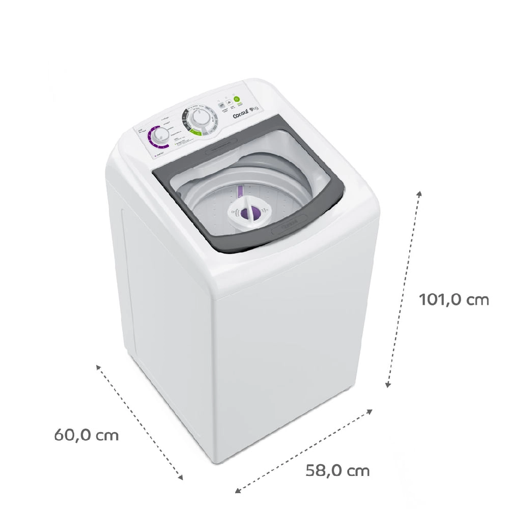 Máquina de Lavar Consul 9 kg Branca com Dosagem Econômica e Ciclo Edredom - CWB09BB 220V