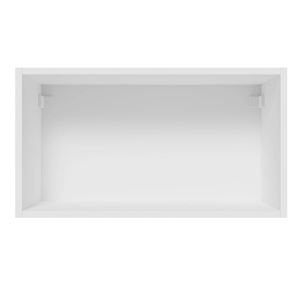 Armário Aéreo Madesa Lux 60 cm 1 Porta Basculante Branco/Cinza Cor:Branco/Cinza