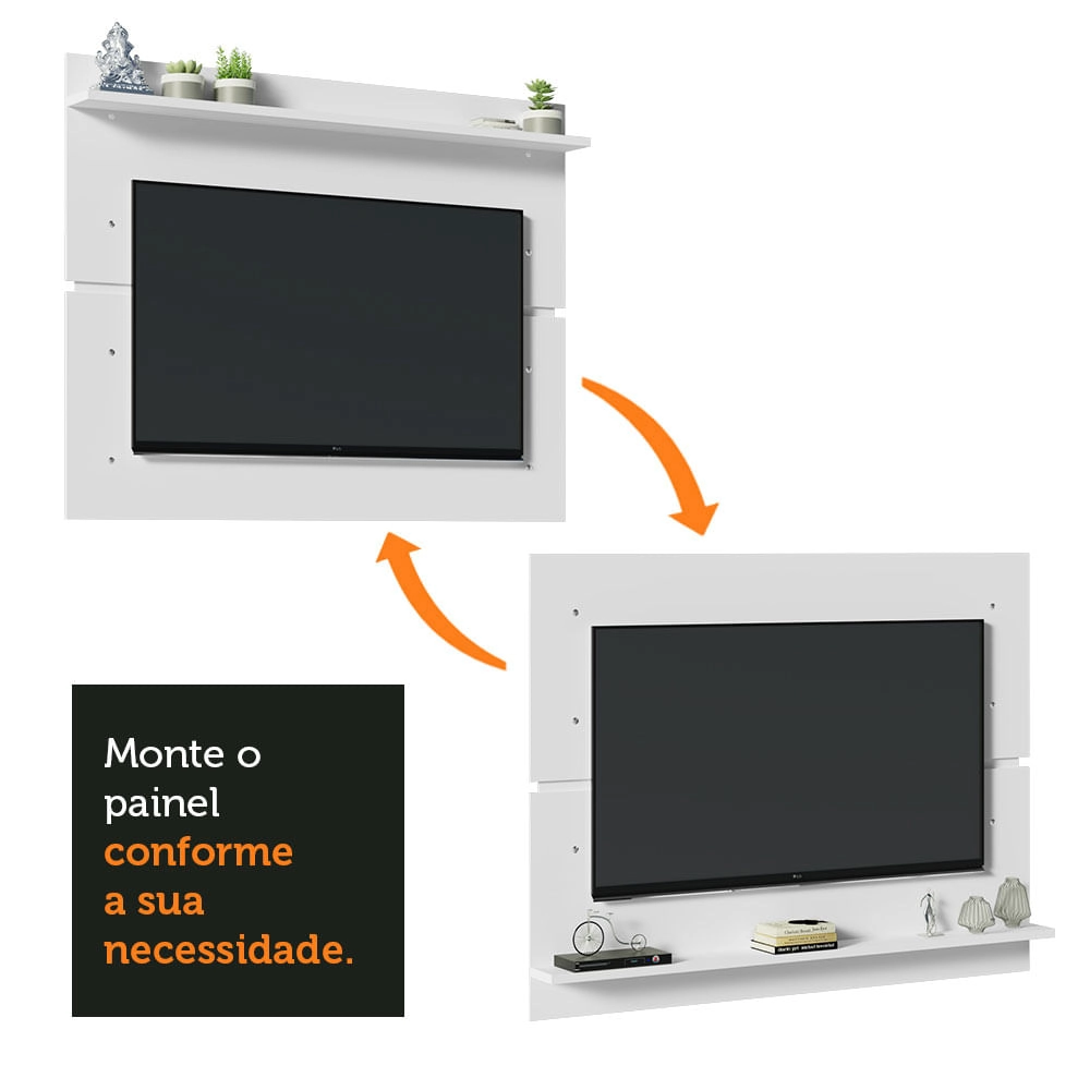 Painel para TV até 65 Polegadas Madesa Branco Cor:Branco