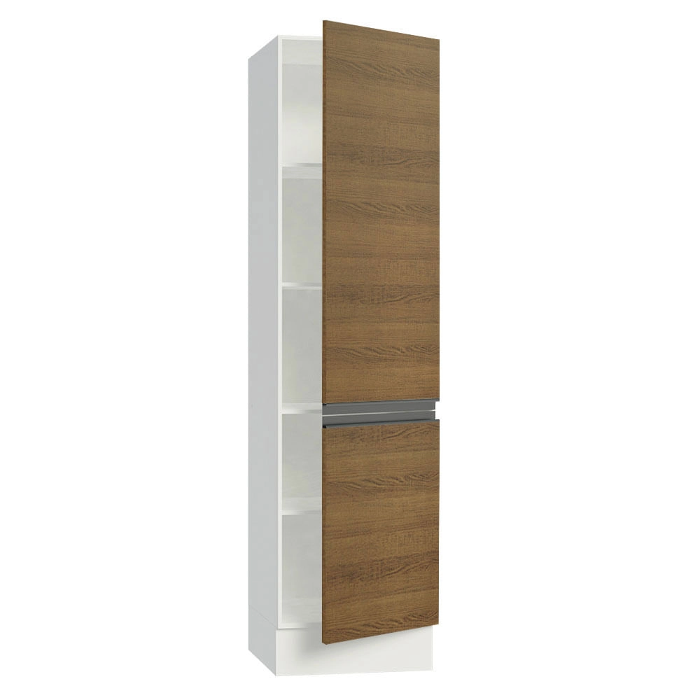 Paneleiro Madesa Smart 2 Portas Branco/Rustic Cor:Branco/Rustic