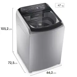 Máquina de Lavar 17kg Electrolux Perfect Care Prata Com Vapor e Painel Touch (LEH17) 220V