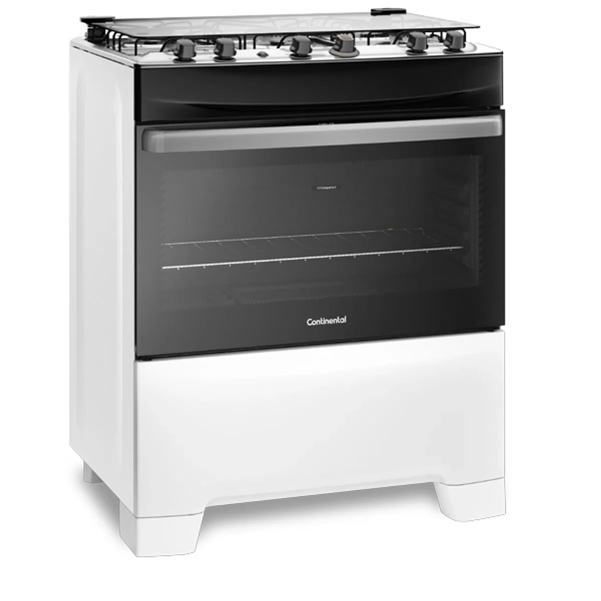 Fogão 5 Bocas Mesa de Inox Branco Continental FC5IB Bivolt