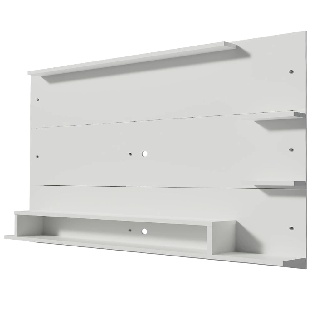 Painel para TV até 65 Polegadas Madesa Alfa com Prateleiras e Nichos Branco Cor:Branco