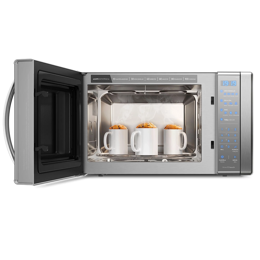 Micro-Ondas Electrolux 31L Prata com Painel Touch On Glass e Função Grill (ME41X) 220V