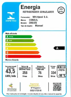 Geladeira Consul Cycle Defrost Duplex 334 litros Branca com Freezer Supercapacidade - CRD37EB 220V