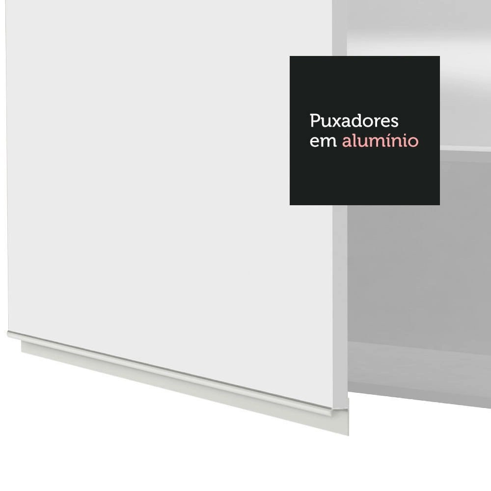 Armário Aéreo Madesa Glamy 35 cm 1 Porta Branco Cor:Branco