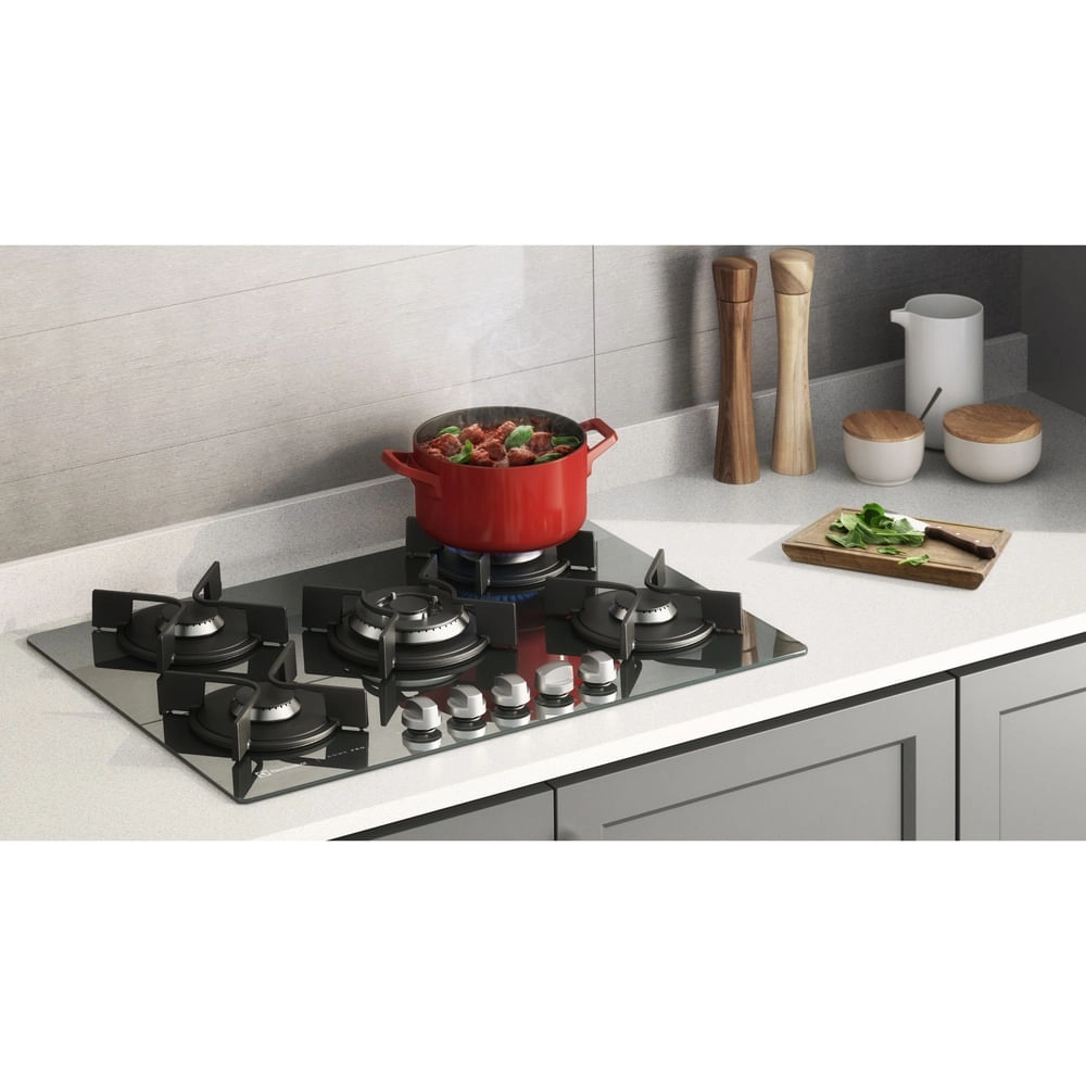 Cooktop a Gás 5 Bocas Prata Home Pro Electrolux (GC75U) Bivolt