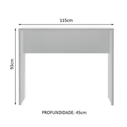 Bancada para Cozinha Madesa 115 cm Branco Cor:Branco