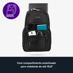 Combo Office - Mochila Targus Legend IQ 16 e Earphone TWS Pulse Drop Preto - TSB705K TSB705K