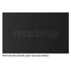 Armário Aéreo Madesa Reims 120 cm 2 Portas Preto Cor:Preto