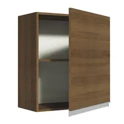 Armário Aéreo Madesa Glamy 60 cm 1 Porta Rustic Cor:Rustic