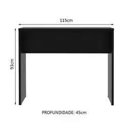 Bancada para Cozinha Madesa 115 cm Preto Cor:Preto