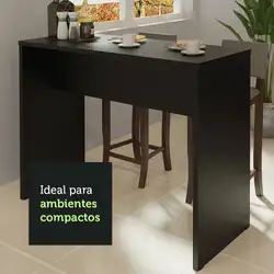 Bancada para Cozinha Madesa 115 cm Preto Cor:Preto