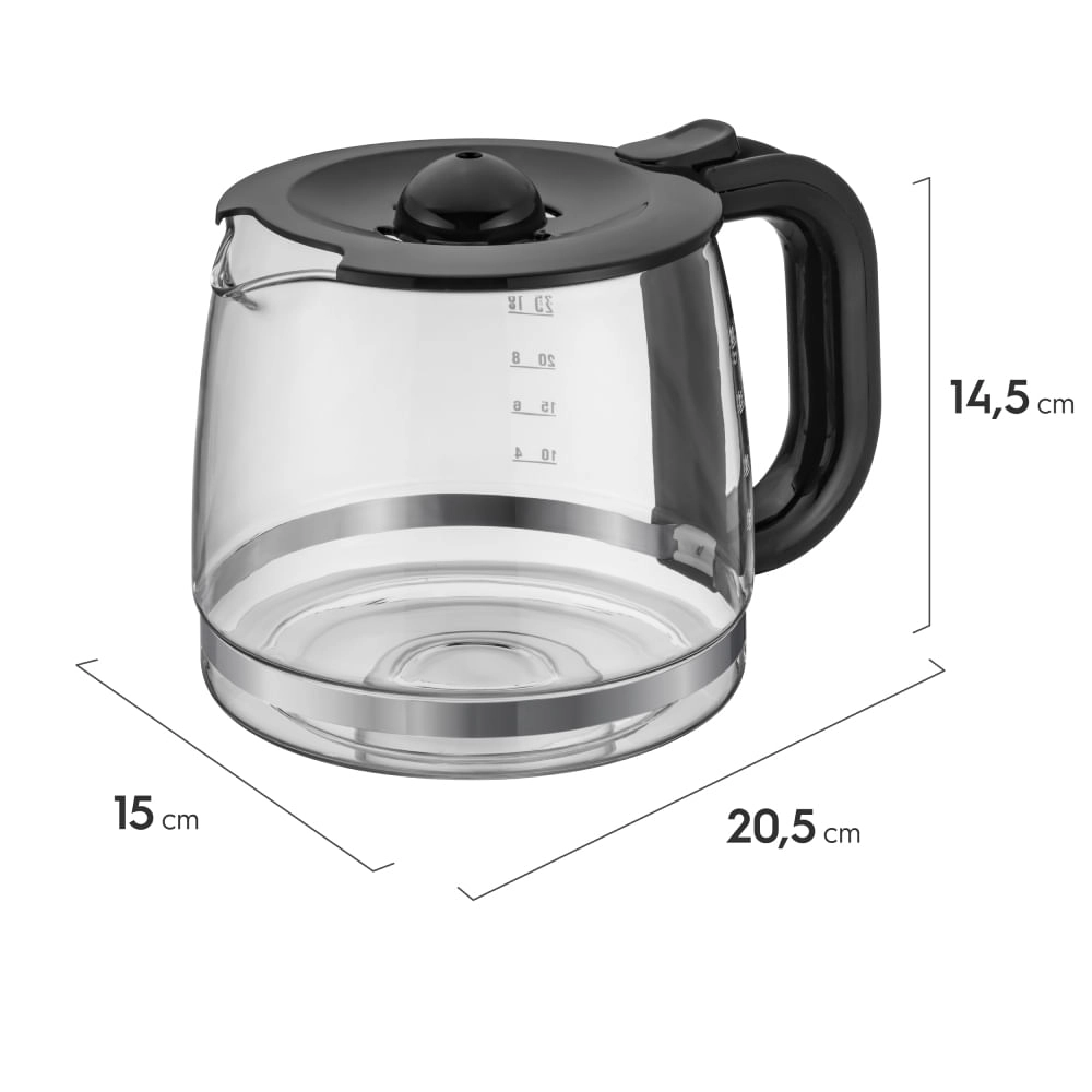 Jarra de vidro 1,5L Original Electrolux para cafeteira CMM20 (GJCM02)